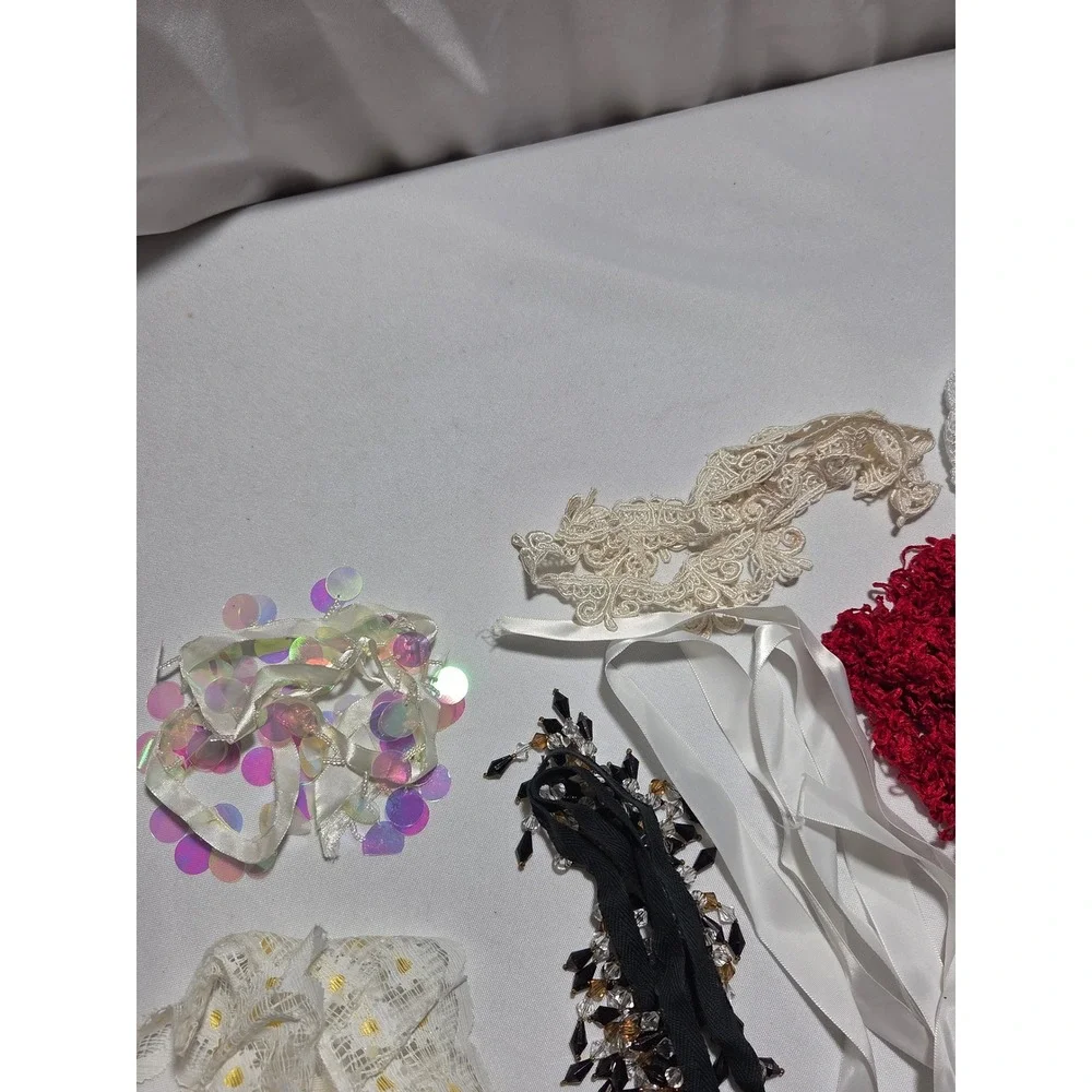 Vintage Lace Ribbon Trim Lot Antique‎ Sewing Crafting Supplies Multi Color Mixed